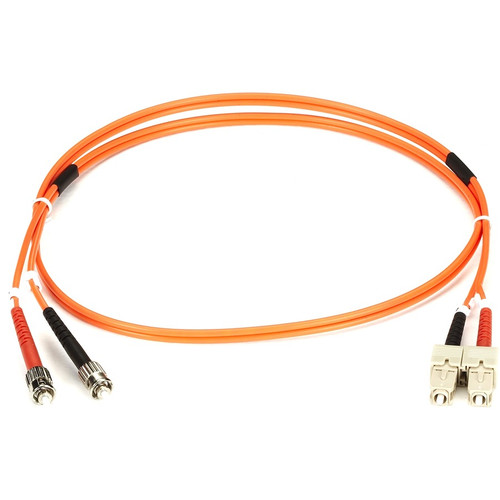 Black Box Fiber Optic Duplex Patch Network Cable - 3.2 ft Fiber Optic Network Cable for Transceiver, Switch, Server, Network Device - (Fleet Network)