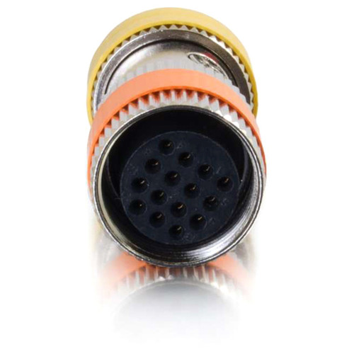 C2G RapidRun PC (Yellow) Runner to Multi-format (Orange) 15-pin Din Adapter - 1 x 15-pin DIN Video Female - 1 x 15-pin DIN Video Male (Fleet Network)
