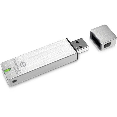 IronKey 16GB Enterprise S250 USB 2.0 Flash Drive - 16 GB - USB 2.0 - 31 MB/s Read Speed - 24 MB/s Write Speed (Fleet Network)
