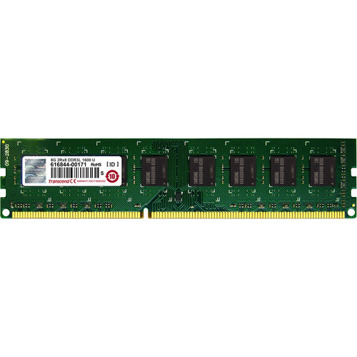 Transcend 8GB DDR3 SDRAM Memory Module - For Desktop PC - 8 GB - DDR3-1600/PC3-12800 DDR3 SDRAM - 1600 MHz - CL11 - 1.35 V - Non-ECC - (Fleet Network)