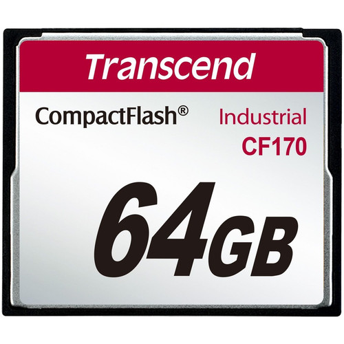 Transcend CF170 64 GB CompactFlash - 90 MB/s Read - 60 MB/s Write - 170x Memory Speed - Lifetime Warranty (Fleet Network)