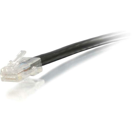 C2G 25ft Cat6 Non-Booted Unshielded (UTP) Ethernet Cable - Cat6 Network Patch Cable - PoE - Black - 25 ft Category 6 Network Cable for (Fleet Network)