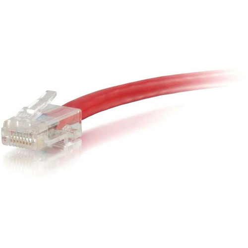C2G 10 ft Cat6 Non Booted UTP Unshielded Network Patch Cable - Red - 10 ft (3.05 m) Category 6 Network Cable for Network Device - End: (Fleet Network)