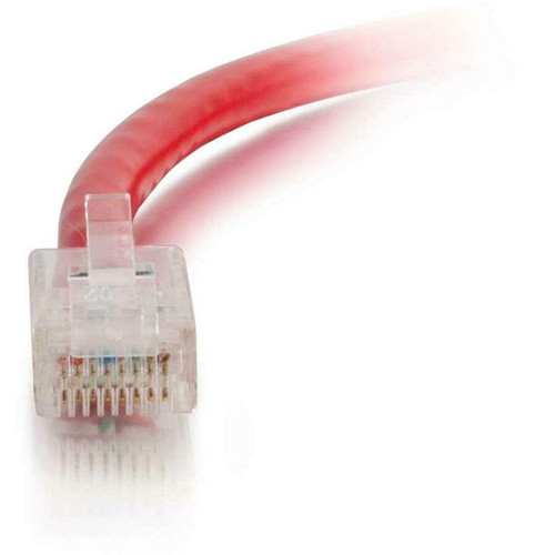 C2G 10 ft Cat6 Non Booted UTP Unshielded Network Patch Cable - Red - 10 ft (3.05 m) Category 6 Network Cable for Network Device - End: (Fleet Network)