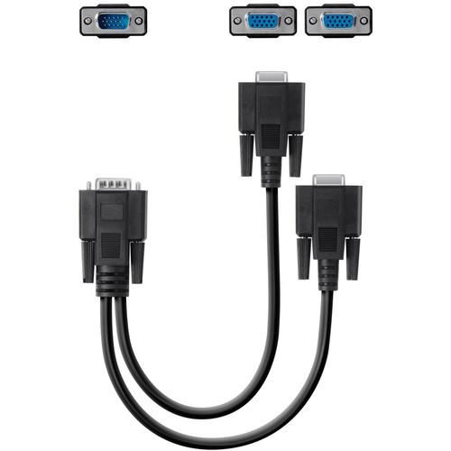 Belkin VGA Splitter Video Cable - 1 ft VGA Video Cable for Video Device - First End: 15-pin HD-15 - Male - Second End: 2 x 15-pin - - (Fleet Network)