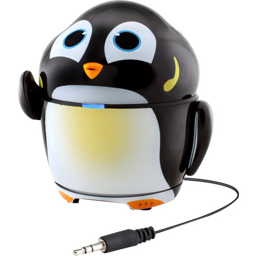 GOgroove Groove Pal GG-PAL-PENGUIN 2.0 Portable Speaker System - 4 W RMS - Black, White - Battery Rechargeable - USB - 1 (GG-PAL-PENGUIN)