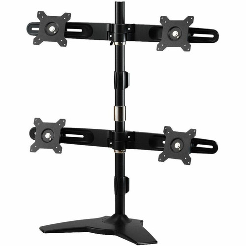 Amer Mounts Desk Mount for Flat Panel Display - Black  - Height Adjustable - 4 Display(s) Supported - 15" (381 mm) to 24" (609.60 mm) (Fleet Network)