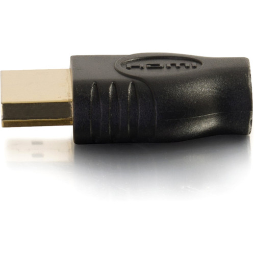 C2G HDMI Micro Female to HDMI Male Adapter - 1 x 19-pin HDMI (Type A) Digital Audio/Video Male - 1 x 19-pin HDMI (Micro Type D) Female (18406)