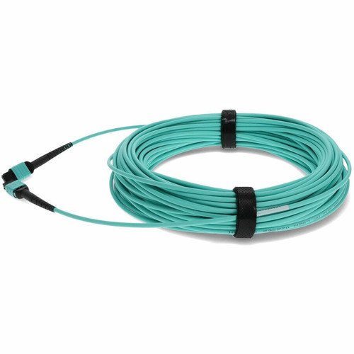 AddOn 50m MPO/UPC to MPO/UPC Aqua OM3 OFNR (Riser-Rated) 12-Strand Fiber Patch Cable - 164 ft (50 m) Fiber Optic Network Cable for - 1 (ADD-MPOMPO-50M5OM3S)