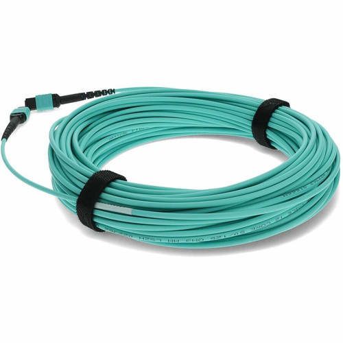 AddOn 50m MPO/UPC to MPO/UPC Aqua OM3 OFNR (Riser-Rated) 12-Strand Fiber Patch Cable - 164 ft (50 m) Fiber Optic Network Cable for - 1 (ADD-MPOMPO-50M5OM3S)
