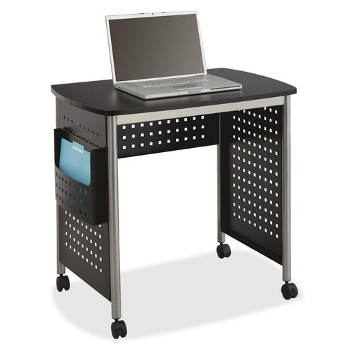 Safco Scoot Sit-Down Contemporary Design Workstation - Material: Steel, Fiberboard - Finish: Gray, Laminate - Locking Casters, Stain (Fleet Network)