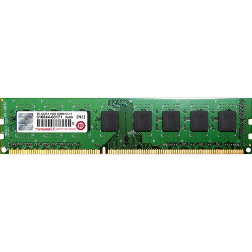 Transcend JetRAM 8GB DDR3 SDRAM Memory Module - 8 GB (1 x 8GB) - DDR3-1600/PC3-12800 DDR3 SDRAM - 1600 MHz - CL11 - 1.35 V - - 240-pin (Fleet Network)