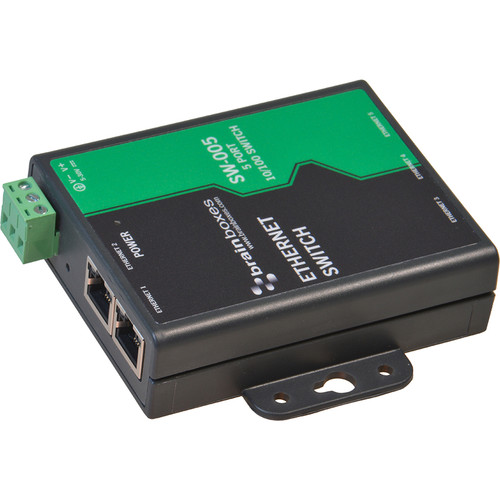 Brainboxes 5 Port Unmanaged Ethernet Switch Wall Mountable - 5 Ports - 10/100Base-TX - 2 Layer Supported - Twisted Pair - Wall - (SW-005)