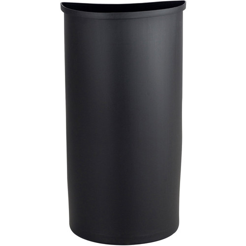 Safco Half Round Receptacle - 47.32 L Capacity - Half-round - 32.5" (825.50 mm) Height x 17.5" (444.50 mm) Width x 9" (228.60 mm) - - (Fleet Network)