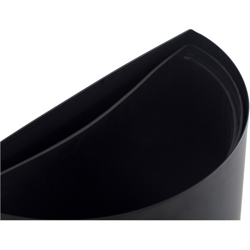 Safco Half Round Receptacle - 47.32 L Capacity - Half-round - 32.5" (825.50 mm) Height x 17.5" (444.50 mm) Width x 9" (228.60 mm) - - (9940BL)