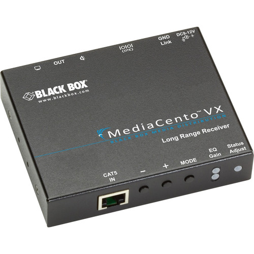 Black Box MediaCento VX Long-Range Receiver - 1 Output Device - 984.25 ft (300000 mm) Range - 1 x Network (RJ-45) - 1 x VGA Out - - x (Fleet Network)