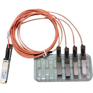 Cisco QSFP to 4 SFP+ Active Optical breakout Cable - 16.4 ft Fiber Optic Network Cable for Network Device - First End: 1 x QSFP - End: (Fleet Network)