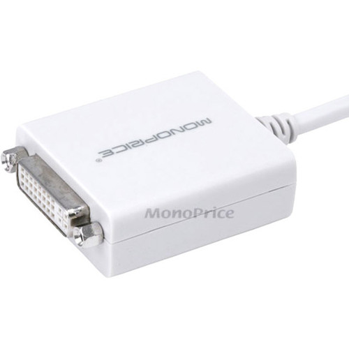 Monoprice Mini DisplayPort to DVI Adapter - DVI/Mini DisplayPort Video Cable for Video Device, MacBook, Notebook - First End: 1 x Mini (5106)