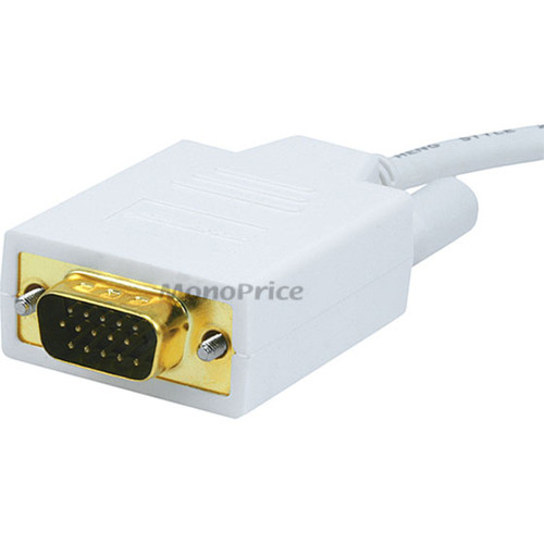 Monoprice 10ft 32AWG Mini DisplayPort to VGA Cable - White - 10 ft DisplayPort/VGA A/V Cable for Audio/Video Device, TV, Monitor - 1 x (6004)