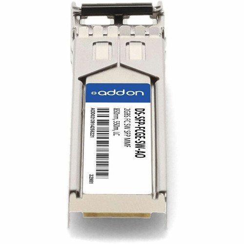 AddOn DS-SFP-FCGE-SW-AO Cisco-Compatible TAA-Compliant 2GBase-SW Fibre Channel SFP Transceiver - MMF - 850nm - 550m - LC