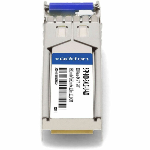 AddOn Alcatel-Lucent Nokia SFP-100-BXLC-U Compatible TAA 100Base-BX SFP Transceiver (SMF, 1310nmTx/1550nmRx, 20km, LC, DOM) - For Data (SFP-100-BXLC-U-AO)