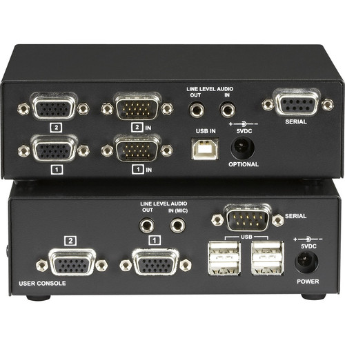 Black Box ServSwitch CATx USB KVM Extender Dual Head VGA With Serial And Audio For Single Computer Multi User Access ACU6222A