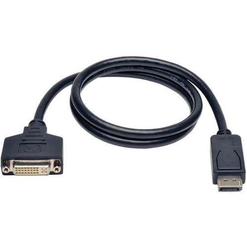 Tripp Lite 3ft DisplayPort to DVI Adapter Converter DP to DVI M/F 3' - 3 ft DisplayPort/DVI Video Cable for Monitor, Video Device - 1 (Fleet Network)
