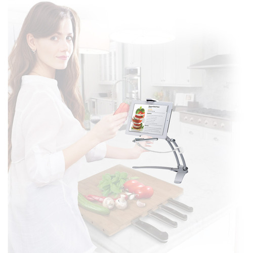 CTA Digital PAD-KMS 2-in-1 Kitchen Mount Stand for iPad and Tablets - 13" (330.20 mm) Height x 13.50" (342.90 mm) Width x 7" (177.80 - (PAD-KMS)