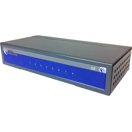 Amer 8 Port 10/100Mbps Ethernet Switch - 8 Ports - 10/100Base-TX - 2 Layer Supported - Lifetime Limited Warranty (Fleet Network)