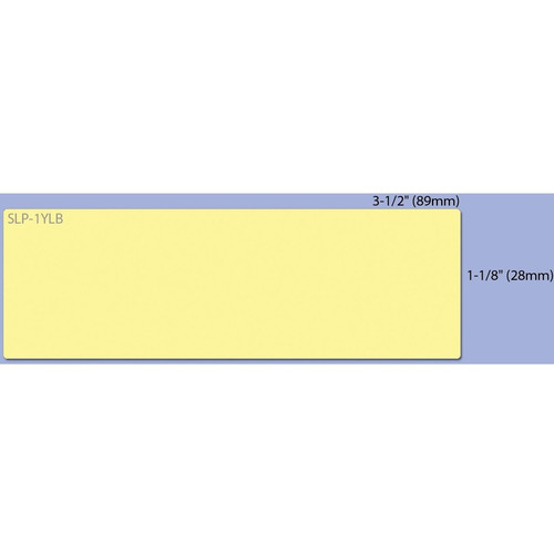 Seiko SmartLabel SLP-1YLB Mailing Label - 1 1/8" (28.45 mm) Width x 3 1/2" (88.90 mm) Length - Rectangle - Direct Thermal - Yellow - - (SLP-1YLB)