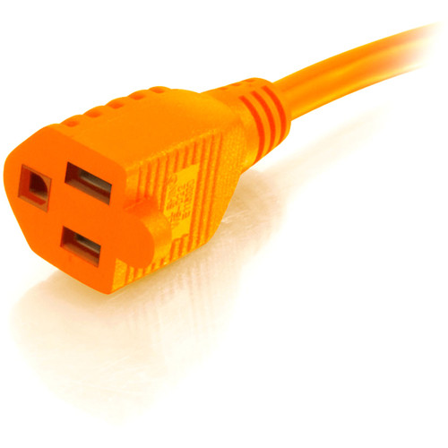 C2G 48074 Power Extension Cord - Hospital Grade - 25 ft Orange - 16 Gauge - 300 V AC / 13 A - NEMA 5-15P to NEMA 5-15R