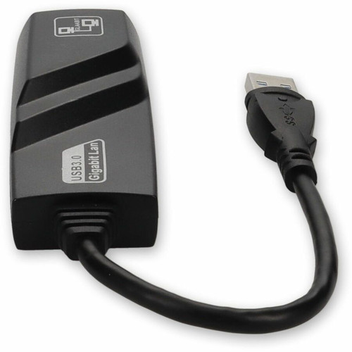 AddOn USB302NIC USB 3.0 to RJ-45 Gigabit Ethernet Adapter - 1 Port - 10/100/1000Base-T - Black & Gray