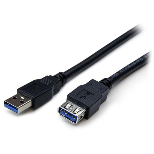 StarTech.com 2m Black SuperSpeed USB 3.0 Extension Cable A to A - M/F - 6.6 ft USB Data Transfer Cable - First End: 1 x Type A Male - (Fleet Network)