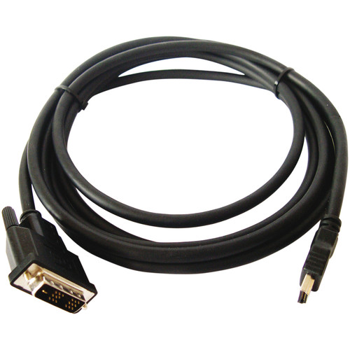 Kramer HDMI (M) to DVI (M) Cable - 6" DVI/HDMI Video Cable for Video Device - First End: 1 x HDMI Digital Audio/Video - Male - Second (Fleet Network)