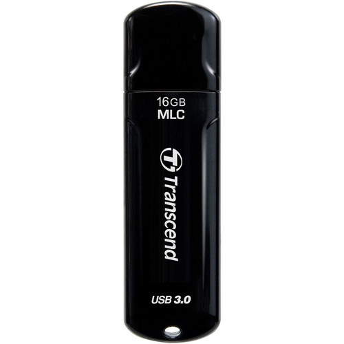 Transcend 16GB JetFlash 750 USB 3.0 Flash Drive - 16 GB - USB 3.0 - Black - Lifetime Warranty (TS16GJF750K)