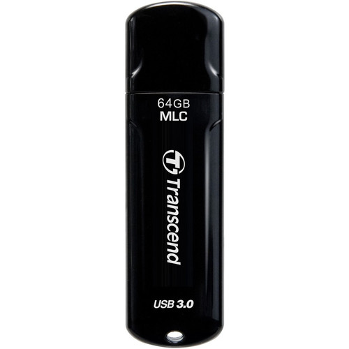 Transcend 64GB JetFlash 750 USB 3.0 Flash Drive - 64 GB - USB 3.0 - Black - Lifetime Warranty (TS64GJF750K)