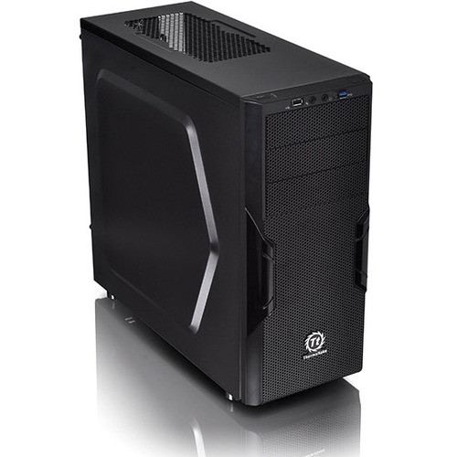 Thermaltake Versa H22 Mid-tower Chassis - Mid-tower - Black - Steel - 6 x Bay - 0 - ATX, Micro ATX Motherboard Supported - 3 x Fan(s) (Fleet Network)
