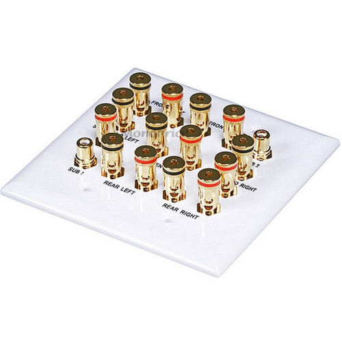 Monoprice 2-Gang 7.2 Surround Sound Distribution Wall Plate - 2-gang - 2 x RCA Port(s) (Fleet Network)