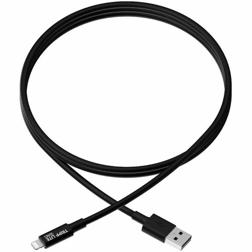 Tripp Lite by Eaton M100-006-BK Tripp Lite 6ft Lightning/USB Sync & Charge Cable for iPhone iPad iPod - Black - MFi Certified - 2-Year Warranty