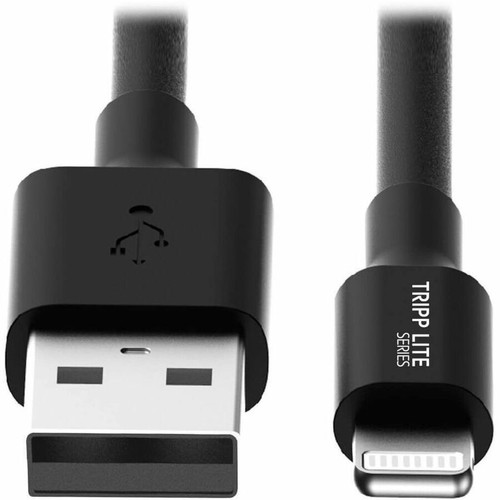 Tripp Lite by Eaton M100-006-BK Tripp Lite 6ft Lightning/USB Sync & Charge Cable for iPhone iPad iPod - Black - MFi Certified - 2-Year Warranty