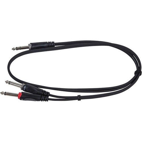 Monoprice 1 Meter (3ft) 1/4inch TRS Male to two 1/4inch TS Male Insert Cable - 3 ft (0.91 m) 6.35mm Audio Cable for Audio Device - 1 x (Fleet Network)