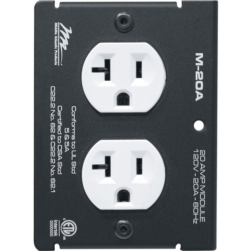 Middle Atlantic MPR Module, 20 A, Duplex - 2 x NEMA 5-20R - 20 A (Fleet Network)