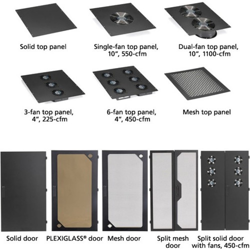 Black Box Elite Server And PDU Rack Cabinet With Plexiglas Front Mesh Sides Steel Frame Height For EC24U3032TPMSMNK