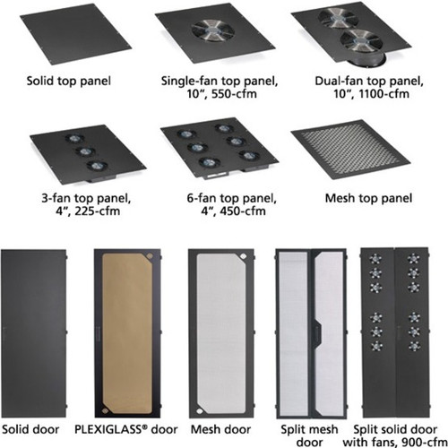 Black Box Elite Server And PDU Rack Cabinet With Plexiglas Front Mesh Sides Steel Frame Height For EC38U3032TPMS6NK