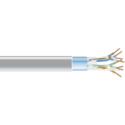 Black Box CAT5e 350-MHz Solid Bulk Cable F/UTP CMP Plenum GY 1000FT Spool - 1000 ft (304.80 m) Category 5e Network Cable for Network - (Fleet Network)