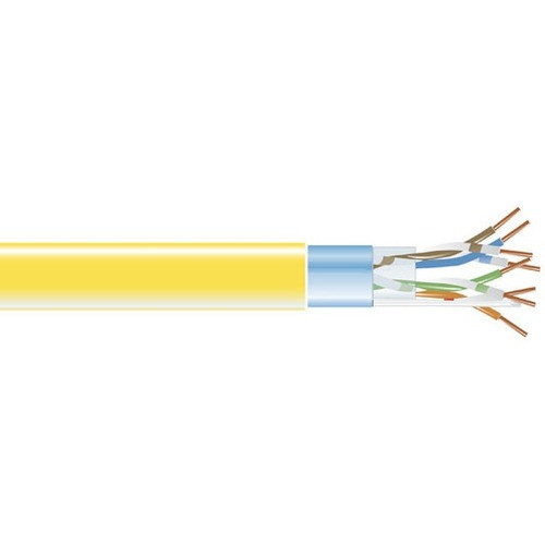 Black Box CAT5e 350-MHz Solid Bulk Cable F/UTP CMP Plenum YL 1000FT Spool - 1000 ft (304.80 m) Category 5e Network Cable for Network - (Fleet Network)