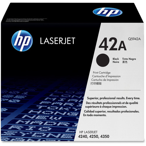 HP 42A (Q5942A) Original Toner Cartridge - Single Pack - Laser - Standard Yield - 10000 Pages - Black - 1 Each (Fleet Network)