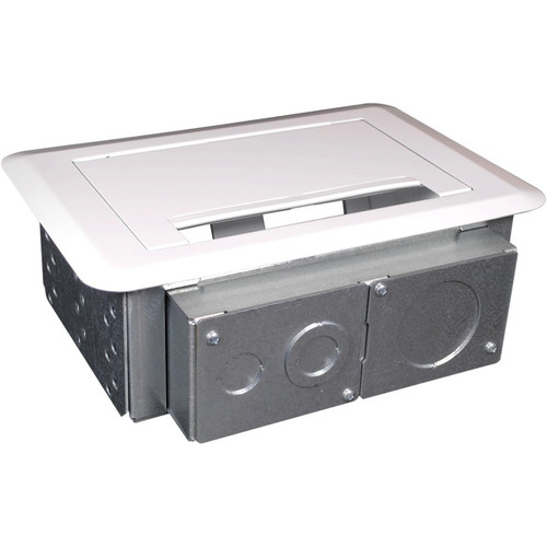 Wiremold Evolution Four Gang Wall Box - White  - 4-gang - White - Steel (Fleet Network)