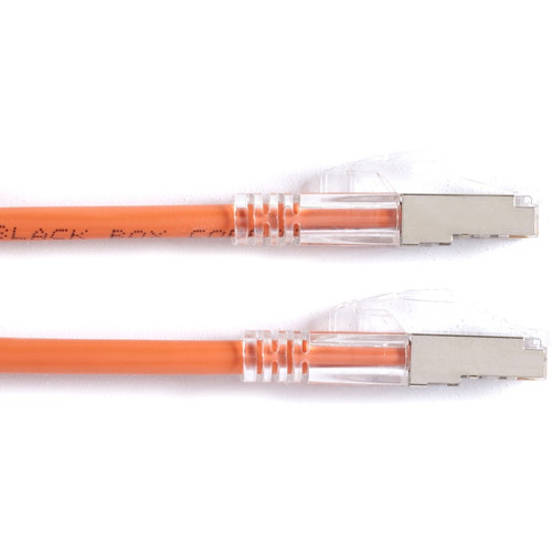 Black Box GigaBase 3 Cat5e FUTP Patch Cable 7 Ft Network For Panel Wallplate And Devices Category Device F/UTP C5EPC70S-OR-07