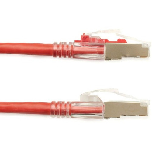 Black Box GigaBase 3 FUTP Cat5e Shielded Patch Cable 7 Ft For Panel Wallplate Network Device Category F/UTP C5EPC70S-RD-07